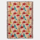 Couverture Motif de fleurs, de vases et de bouteilles (devant Vertical)