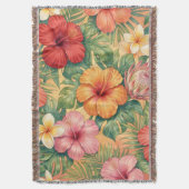 Couverture Motif de fleurs décoratives hawaïennes aloha (devant Vertical)