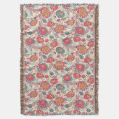 Couverture Motif de fleurs et de feuille de pivoine (devant Vertical)