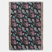 Couverture Motif de fleurs et de papillons (devant Vertical)