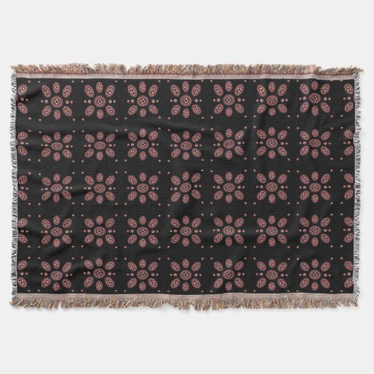 Couverture Motif de fleurs Mandala (Devant)