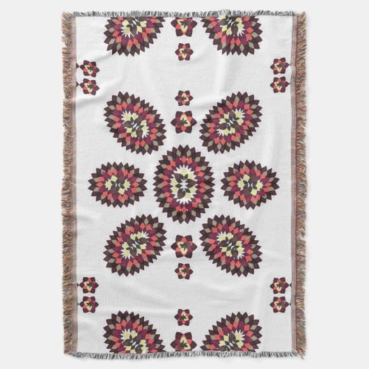 Couverture Motif de fleurs Mandala (devant Vertical)