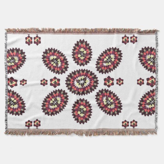 Couverture Motif de fleurs Mandala (Devant)