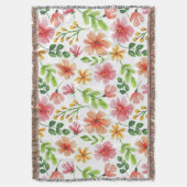 Couverture Motif de fleurs roses à l'aquarelle (devant Vertical)