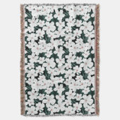 Couverture Motif de fleurs tropical blanc (devant Vertical)