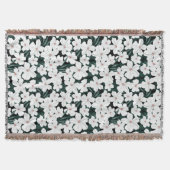 Couverture Motif de fleurs tropical blanc (Devant)