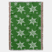 Couverture Motif de flocon de neige, Flakes blancs, Neige, Ve (devant Vertical)