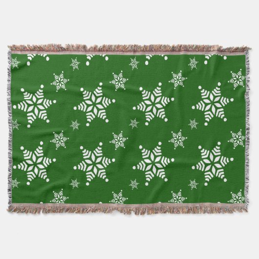 Couverture Motif de flocon de neige, Flakes blancs, Neige, Ve (Devant)
