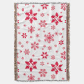 Couverture Motif de flocon de neige, Flammes de neige rouges, (devant Vertical)