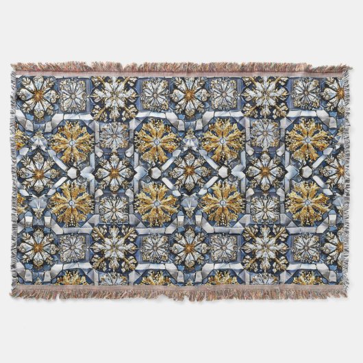 Couverture Motif de flocon de neige symétrique (Devant)