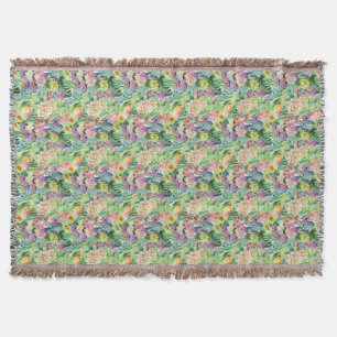 Couverture Motif de floraison exotique de cactus d'aquarelle