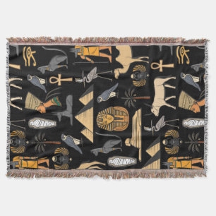Couverture  Motif de fond de symbole hiéroglyphique égyptien 