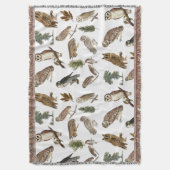 Couverture Motif de forêt de l'aquarelle de la Chouette vinta (devant Vertical)