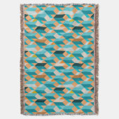 Couverture Motif De Formes Turquoises Et Oranges (devant Vertical)