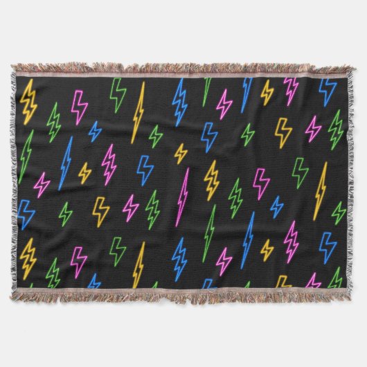 Couverture Motif de foudre Retro Neon des années 80 (Devant)