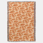 Couverture Motif de fougères boisées, Pastel Orange (devant Vertical)