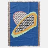Couverture Motif de fruit Abstrait Papaya Dragonfruit Throw B (devant Vertical)