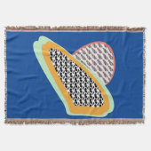Couverture Motif de fruit Abstrait Papaya Dragonfruit Throw B (Devant)