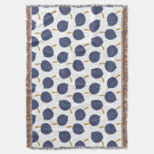 Couverture Motif de fruits de la bombe Abstraite bleue marine (devant Vertical)