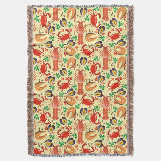 Couverture Motif de fruits de mer (devant Vertical)