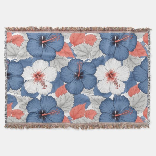 Couverture Motif de Hibiscus Tropical Côtier (1) (Devant)