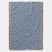 Couverture Motif de la clé bleue grecque de la marine (devant Vertical)