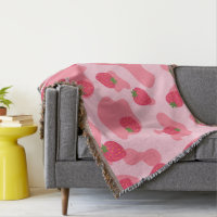 motif de la vache à fraise kawaii