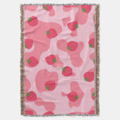 Couverture motif de la vache à fraise kawaii (devant Vertical)