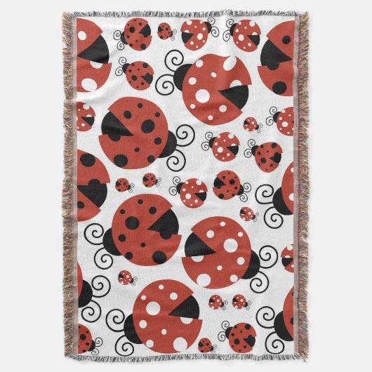 Couverture Motif De Ladybugs, Mignons Ladybugs, Red Ladybugs (devant Vertical)