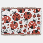 Couverture Motif De Ladybugs, Mignons Ladybugs, Red Ladybugs (Devant)