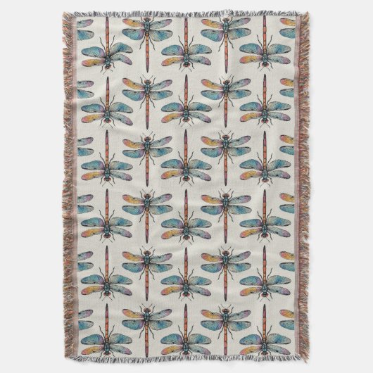 Couverture Motif de libellule coloré (devant Vertical)
