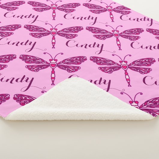 Couverture motif de libellule de nom rose personna (3/4)