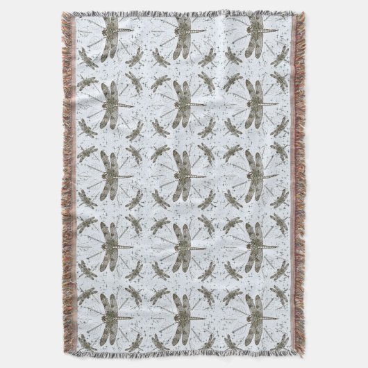 Couverture Motif de libellules d'or - lumière (devant Vertical)