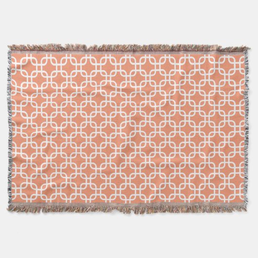 Couverture Motif de liens géométriques orange (Devant)