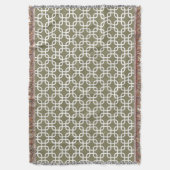 Couverture Motif de liens géométriques vert olive (devant Vertical)