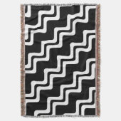 Couverture Motif de ligne double couleur Diagonal Zig Zag (devant Vertical)