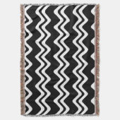 Couverture Motif de ligne double couleur Zig Zag (devant Vertical)