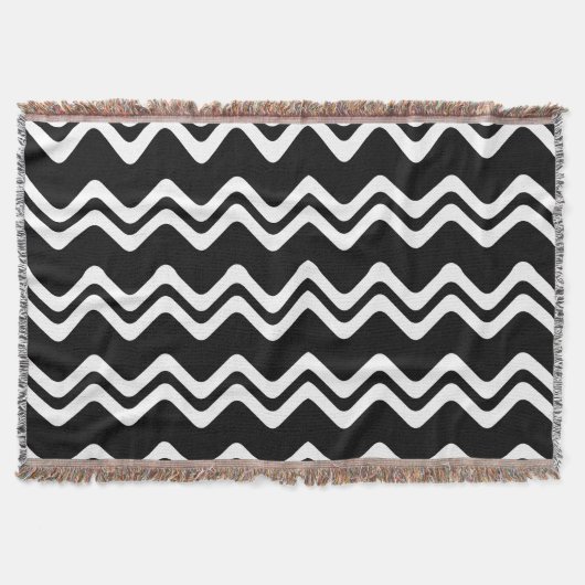 Couverture Motif de ligne double couleur Zig Zag (Devant)