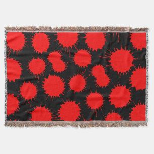 Couverture Motif de lot - Rouge sur noir