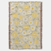 Couverture Motif de marguerite blanche citron (devant Vertical)