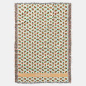 Couverture Motif de monogramme de ananas brun et vert menthe (devant Vertical)