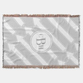 Couverture Motif de monogramme gris flèche abstraite moderne (Devant)