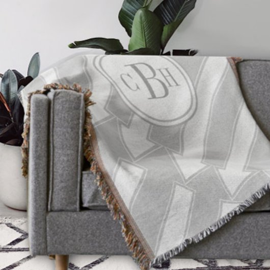 Couverture Motif de monogramme gris flèche abstraite moderne