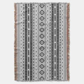 Couverture Motif de motifs mixtes noir blanc aztèque (devant Vertical)