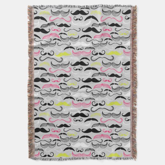 Couverture Motif de moustache, rétro style (devant Vertical)