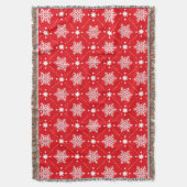 Couverture Motif De Noël Cosy Rouge Et Blanc (devant Vertical)