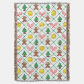 Couverture Motif de Noël de tennis (devant Vertical)