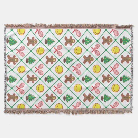 Couverture Motif de Noël de tennis (Devant)