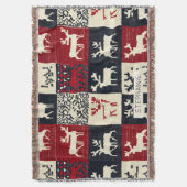 Couverture Motif de Noël en Patchwork | Rustique (devant Vertical)