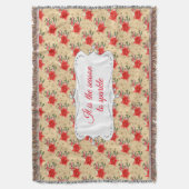 Couverture Motif de Noël floral customisé (devant Vertical)
